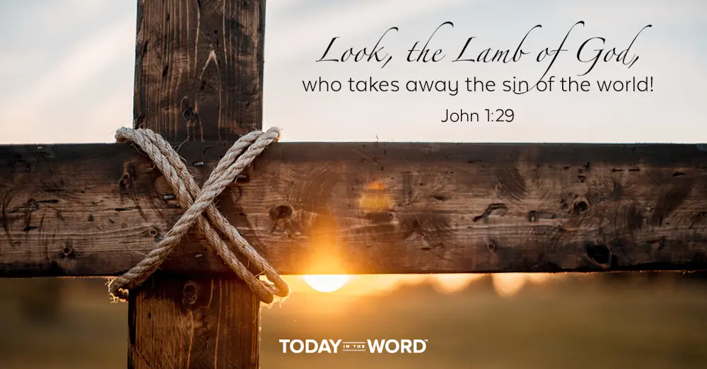 Daily Devotional Bible Verse | John 1:29 Look, the Lamb of God, who takes away the sin of the world!