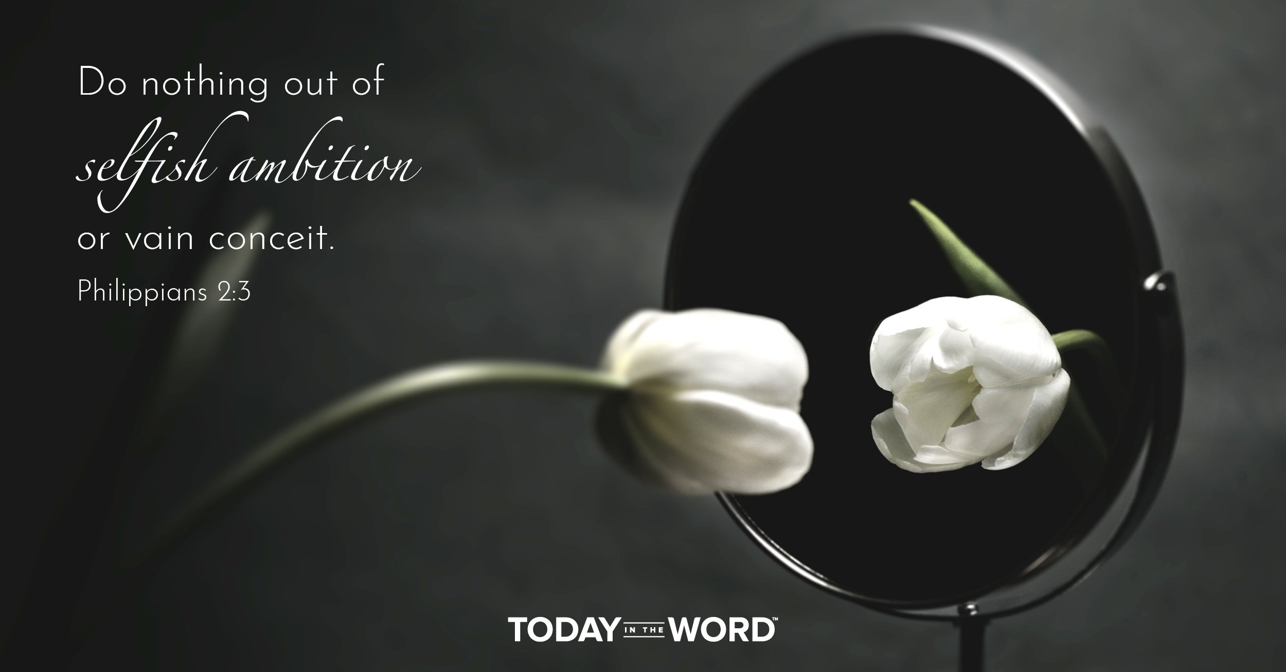 Daily Devotional Bible Verse | Philippians 2:3 Do nothing out of selfish ambition or vain conceit.