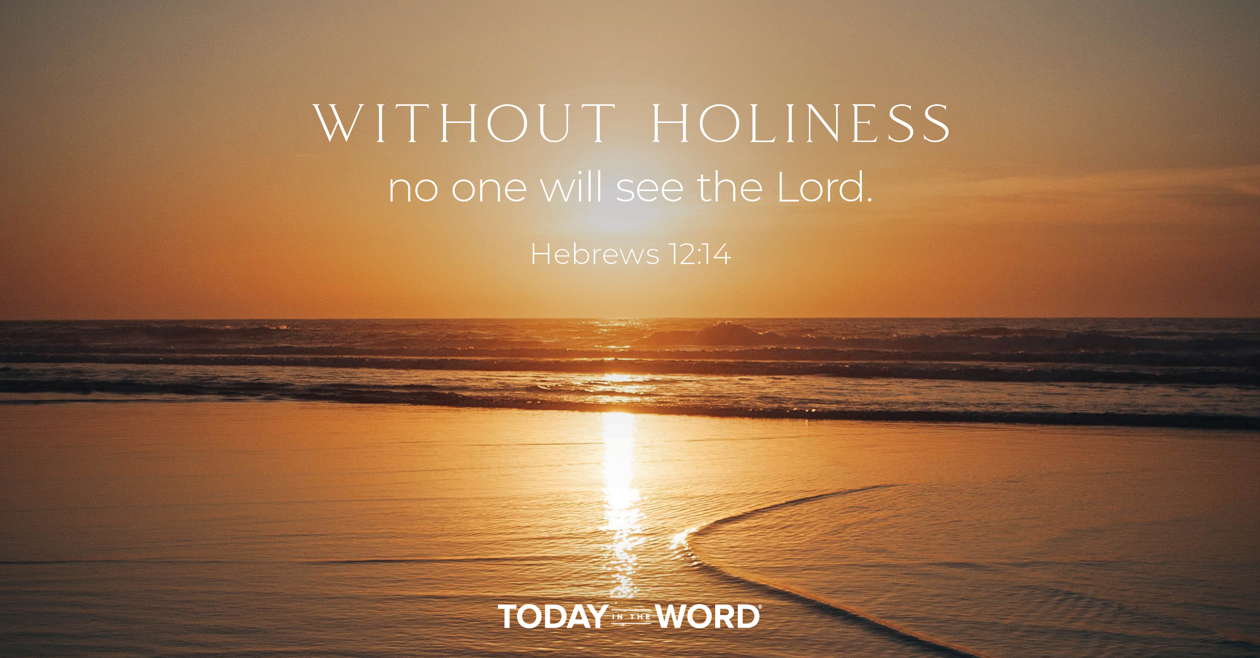 Daily Devotional Bible Verse | Hebrews 12:14 Without holiness no one will see the Lord.