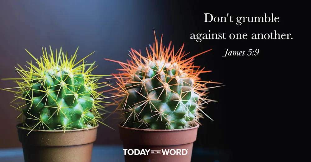 Daily Devotional Bible Verse | James 5:9 Don't grumble against one another.