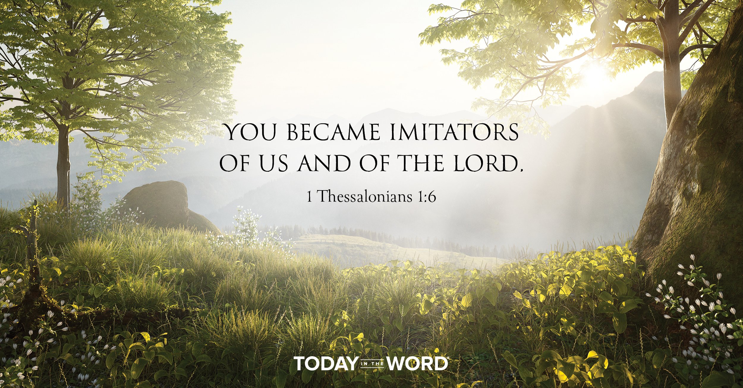 Daily Devotional Bible Verse | 1 Thessalonians 1:6 You became imitators of us and of the Lord.