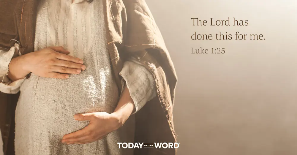 Daily Devotional Bible Verse | Luke 1:25 The Lord has done this for me.