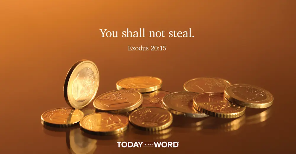 Daily Devotional Bible Verse | Exodus 20:15 You shall not steal.