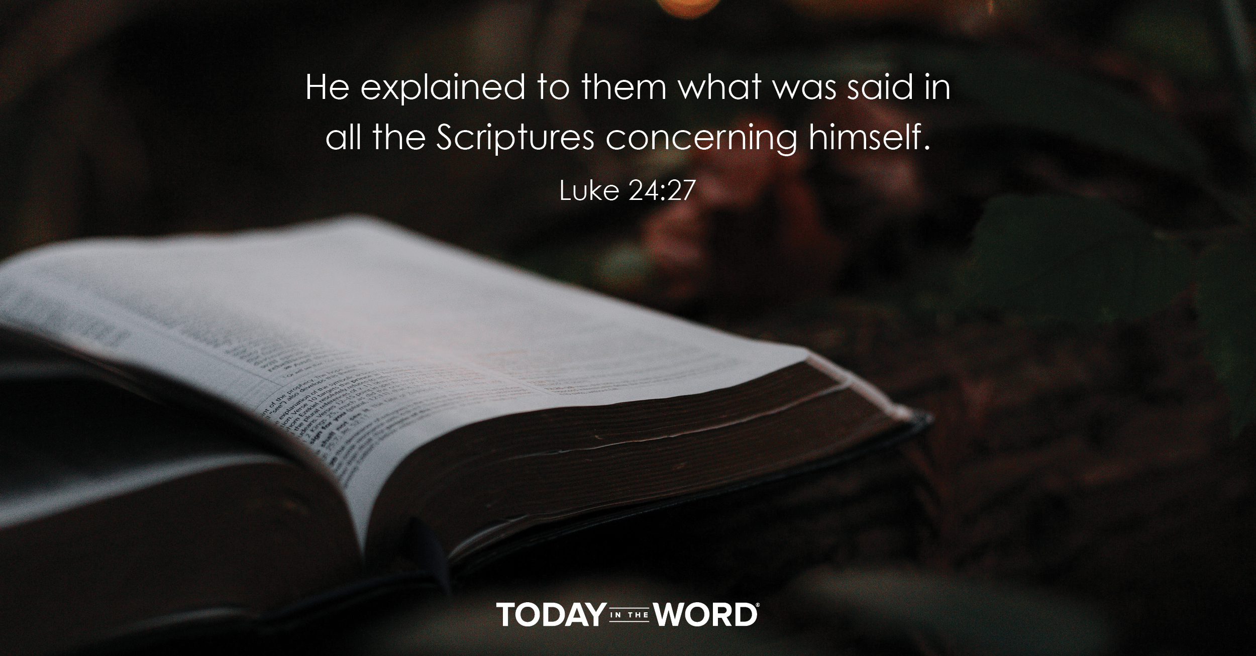 Daily Devotional Bible Verse | Luke 24:27 He explained to them what was said in all the Scriptures concerning himself.