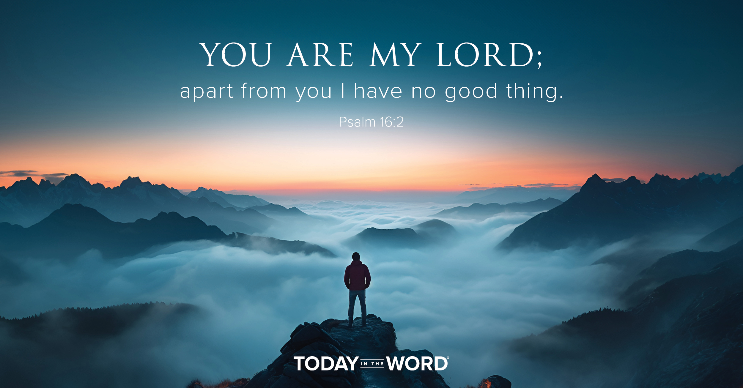 Daily Devotional Bible Verse | Psalm 16:2 You are my Lord; apart from you I have no good thing.