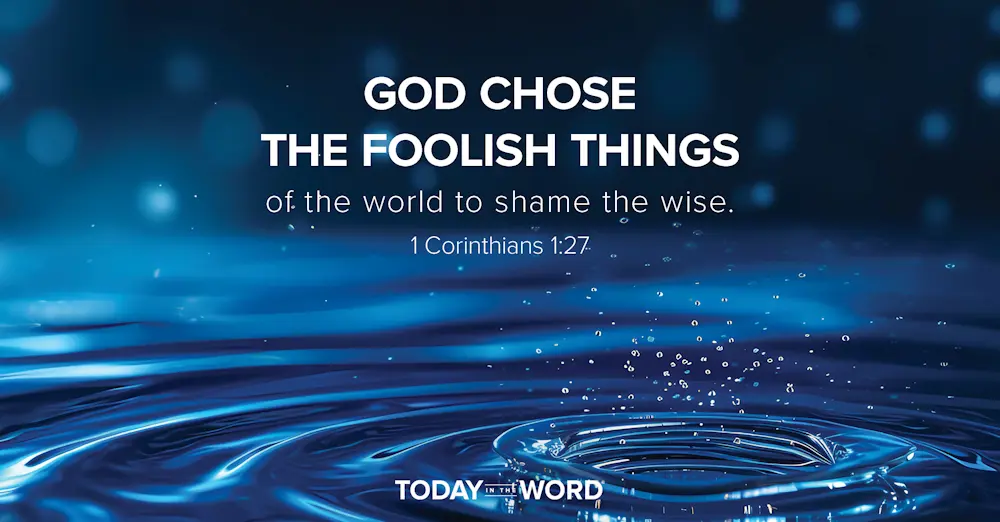 Daily Devotional Bible Verse | 1 Corinthians 1:27 God chose the foolish things of the world to shame the wise.